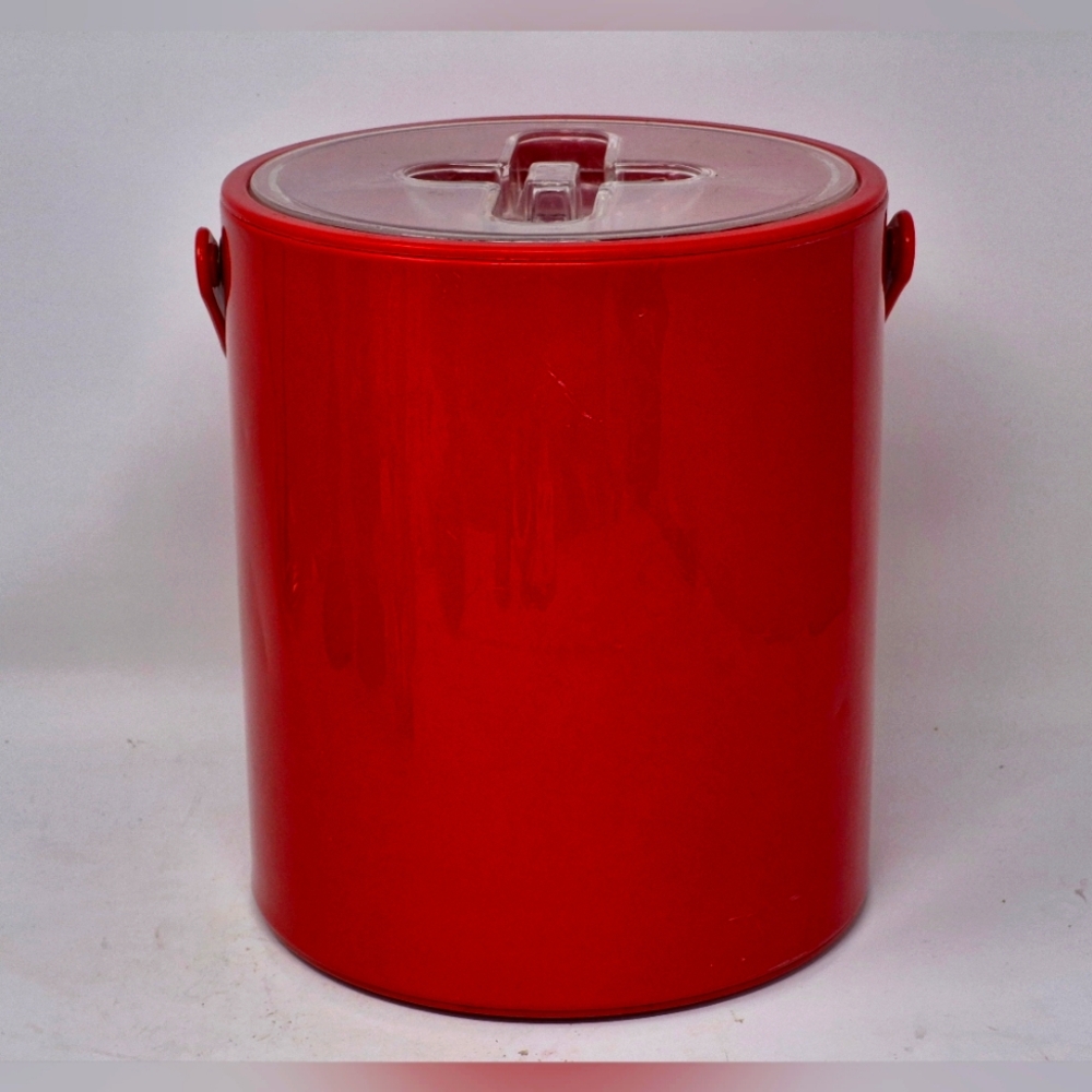 Vintage Red Drulane MCM Ice Bucket